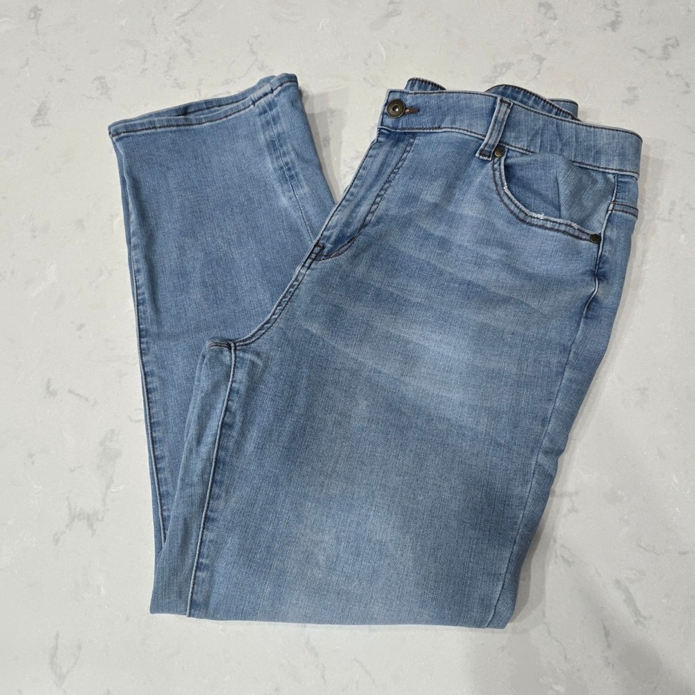 Matilda Jane Boho Floral Trim Straight Leg Jeans Light Wash Blue Girls Sz 12